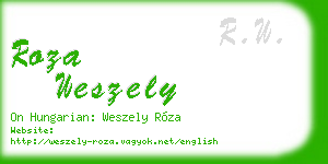 roza weszely business card