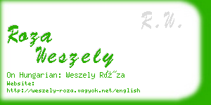 roza weszely business card